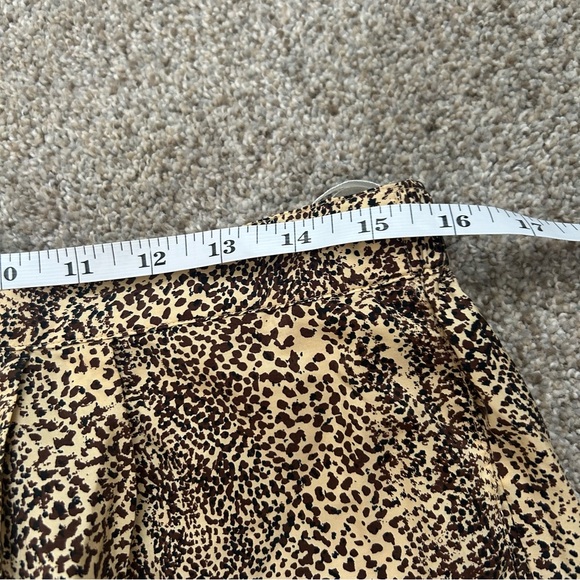 Vintage Melrose Studio leopard print silk wide leg pants L NWT - Picture 8 of 9